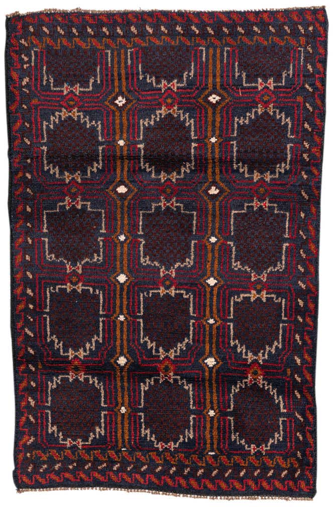 2' 10 x 4' 5 Hand Knotted Balouch Persian Wool Rug