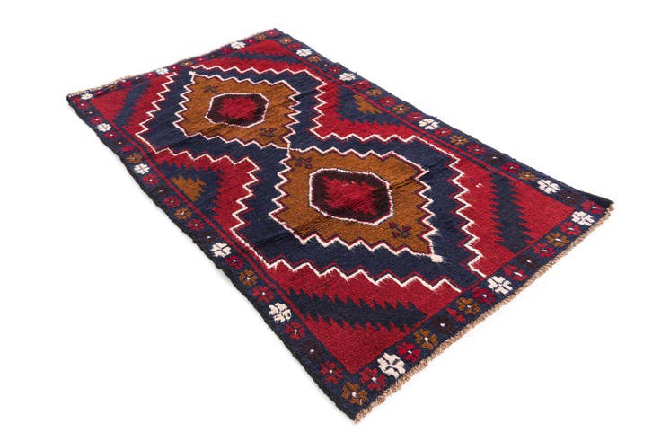 Detail image of 2' 10 x 4' 10 Hand Knotted Balouch Persian Wool Rug