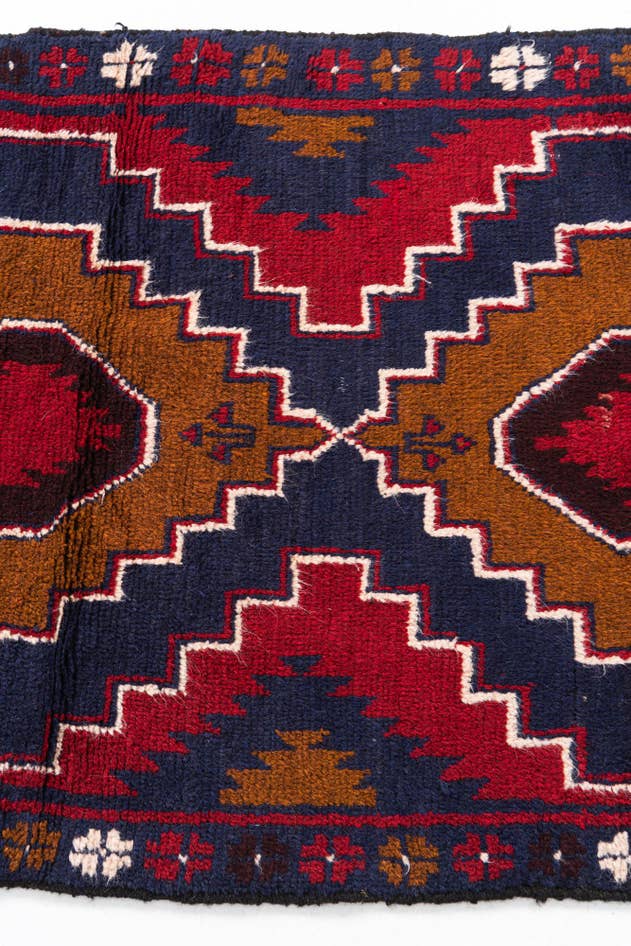 Detail image of 2' 10 x 4' 10 Hand Knotted Balouch Persian Wool Rug