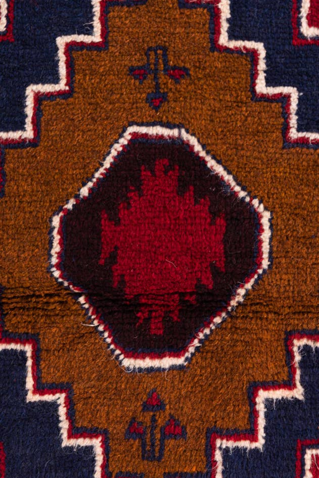 Detail image of 2' 10 x 4' 10 Hand Knotted Balouch Persian Wool Rug