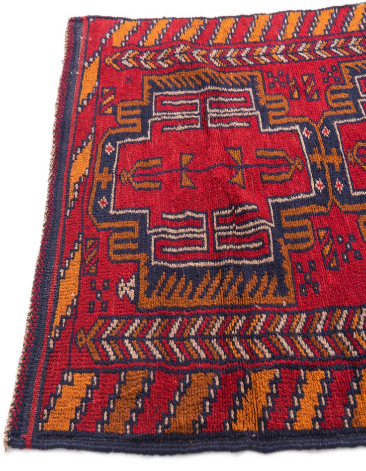 Detail image of 2' 10 x 4' 7  Hand Knotted Balouch Persian Wool Rug