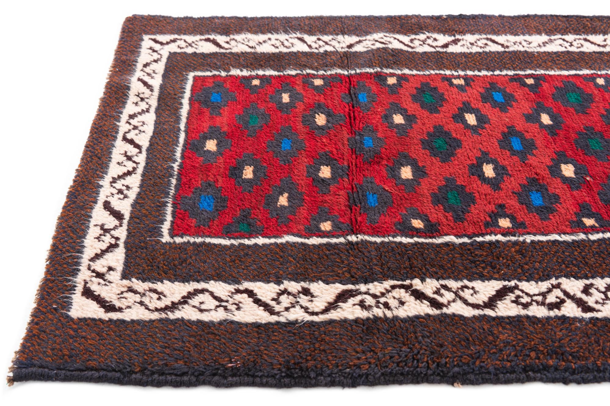 2' 9 x 4' 7 Hand Knotted Balouch Persian Wool Rug