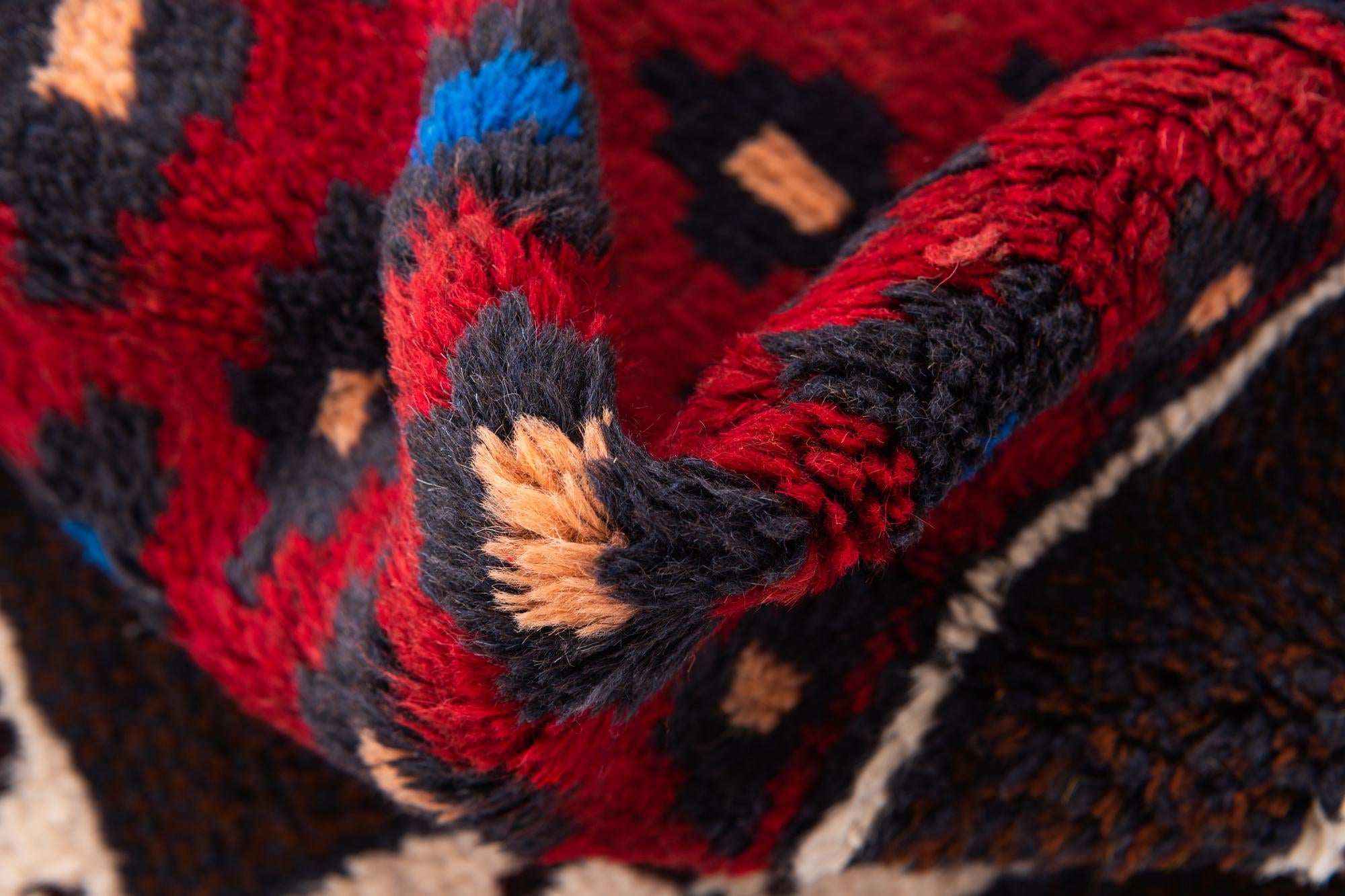 2' 9 x 4' 7 Hand Knotted Balouch Persian Wool Rug