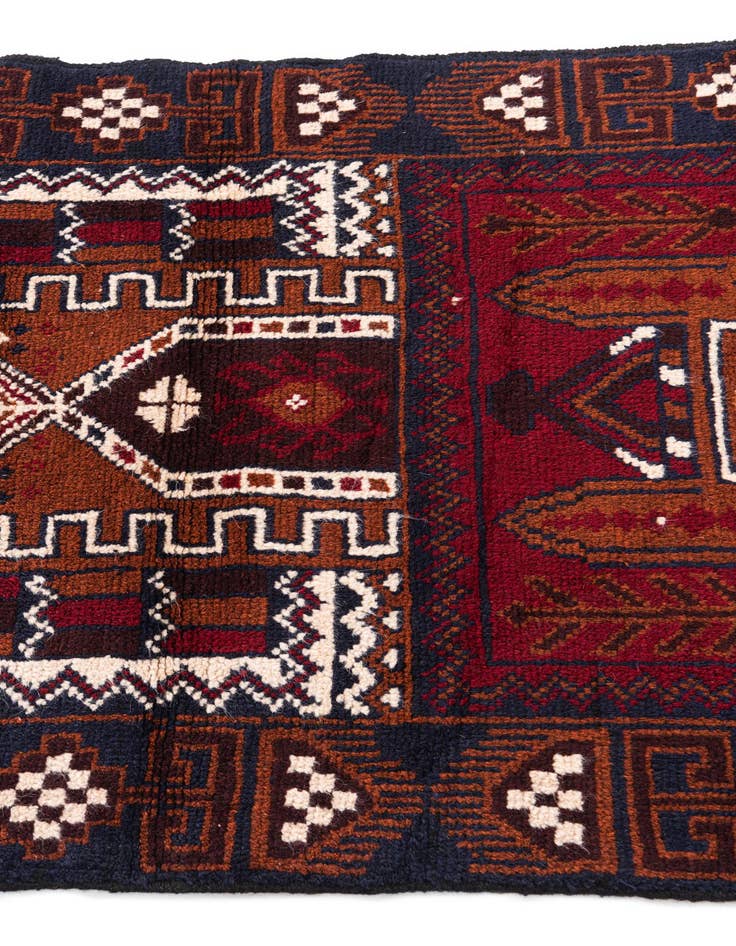 Detail image of 2' 9 x 4' 7 Hand Knotted Balouch Persian Wool Rug