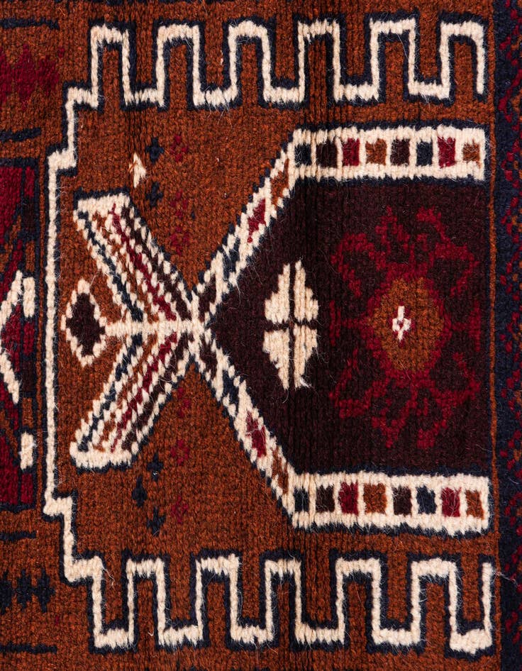 Detail image of 2' 9 x 4' 7 Hand Knotted Balouch Persian Wool Rug