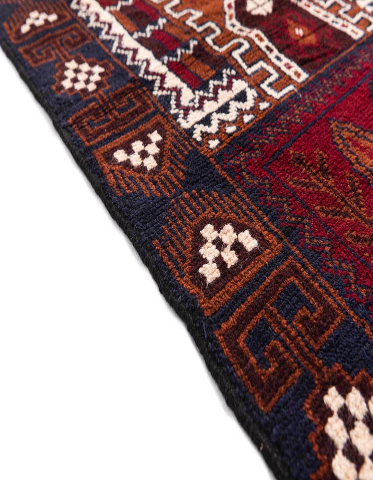 Detail image of 2' 9 x 4' 7  Hand Knotted Balouch Persian Wool Rug