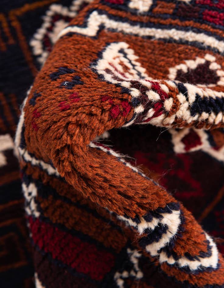 Detail image of 2' 9 x 4' 7  Hand Knotted Balouch Persian Wool Rug