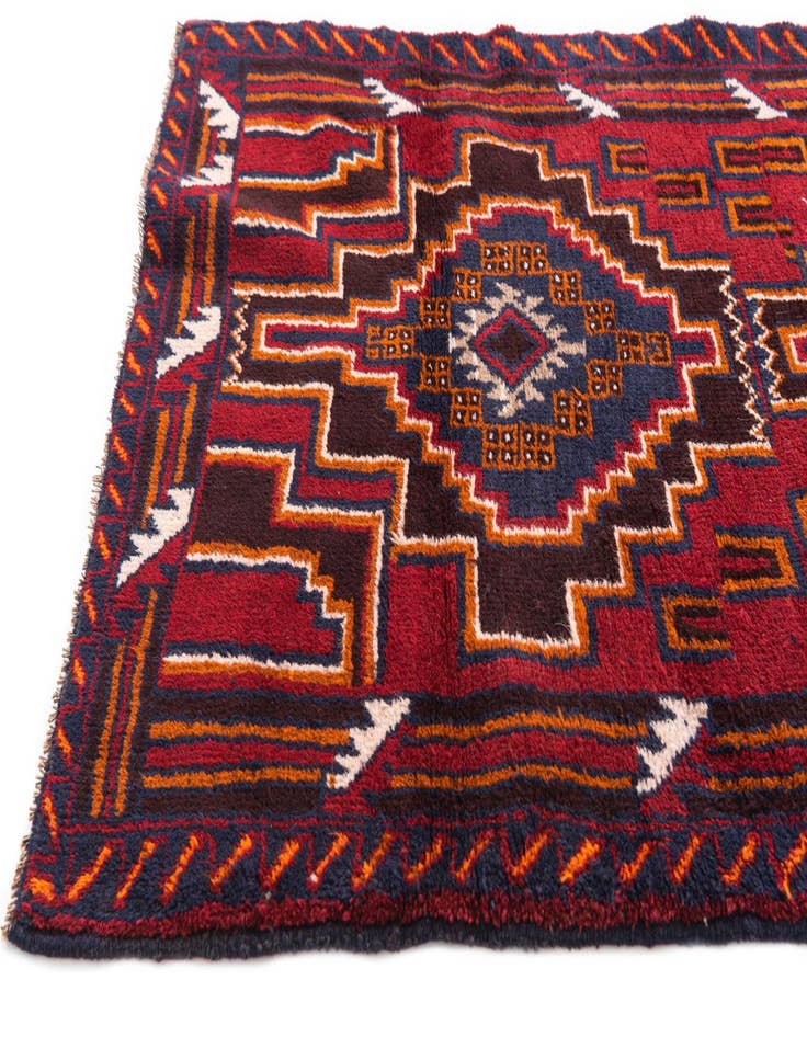 Detail image of 2' 10 x 4' 6  Hand Knotted Balouch Persian Wool Rug