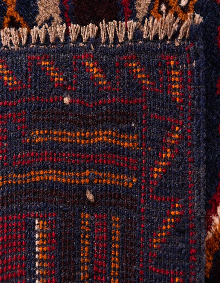 Detail image of 2' 10 x 4' 6  Hand Knotted Balouch Persian Wool Rug