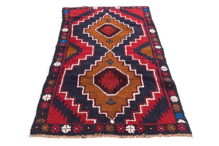 2' 8 x 4' 9 Hand Knotted Balouch Persian Wool Rug