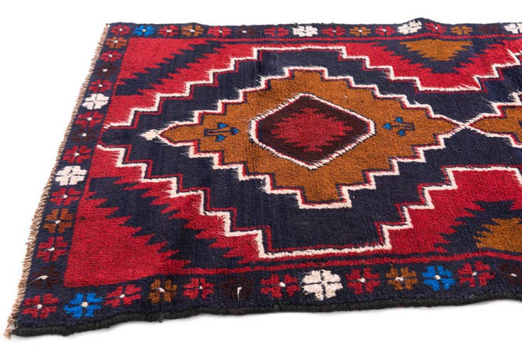 Detail image of 2' 8 x 4' 9 Hand Knotted Balouch Persian Wool Rug