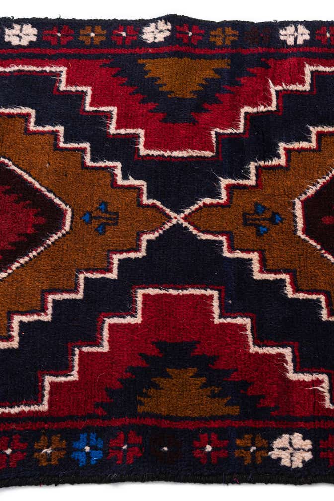 2' 8 x 4' 9 Hand Knotted Balouch Persian Wool Rug