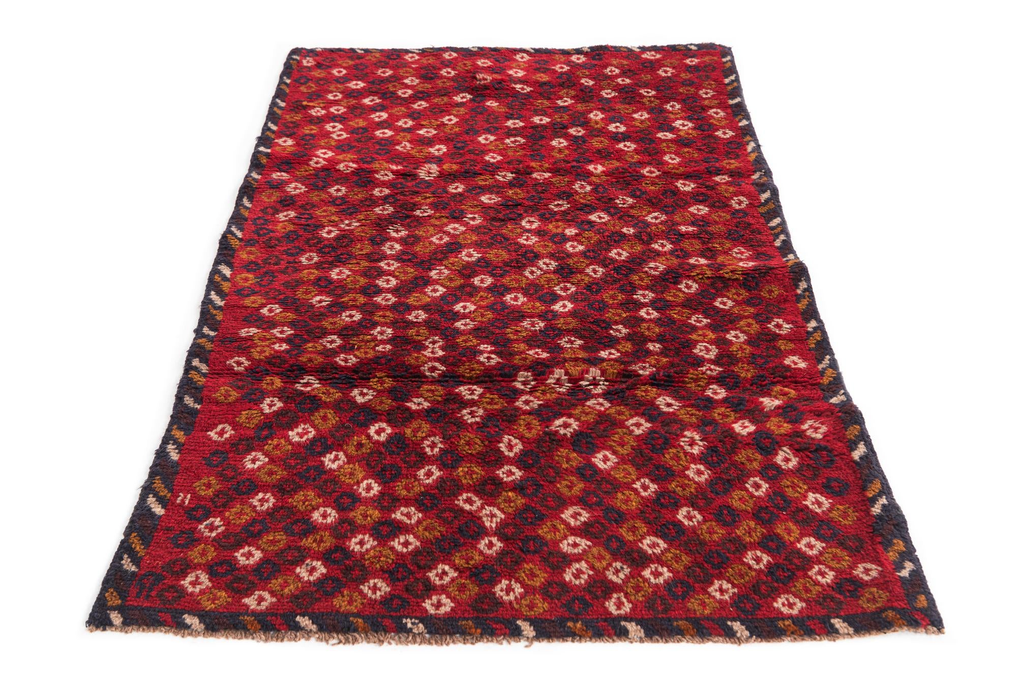 2' 10 x 4' 6 Hand Knotted Balouch Persian Wool Rug