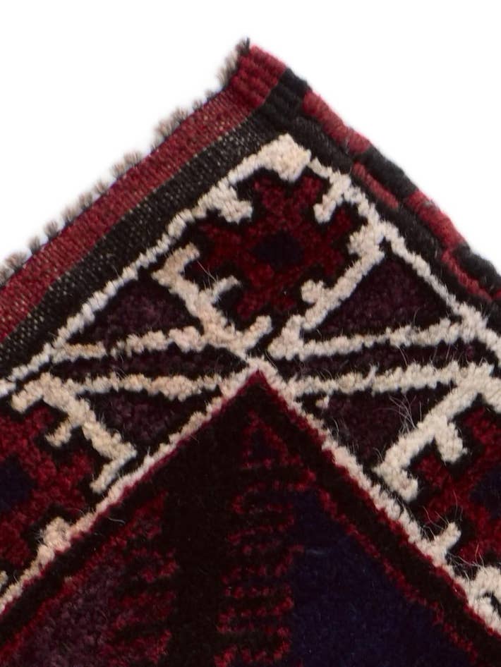 Detail image of 2' 9 x 4' 9 Hand Knotted Balouch Persian Wool Rug