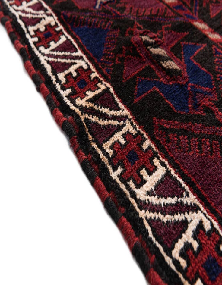 Detail image of 2' 9 x 4' 9  Hand Knotted Balouch Persian Wool Rug