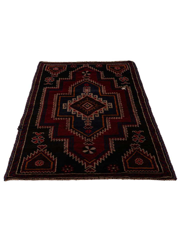 2' 10 x 4' 8 Hand Knotted Balouch Persian Wool Rug