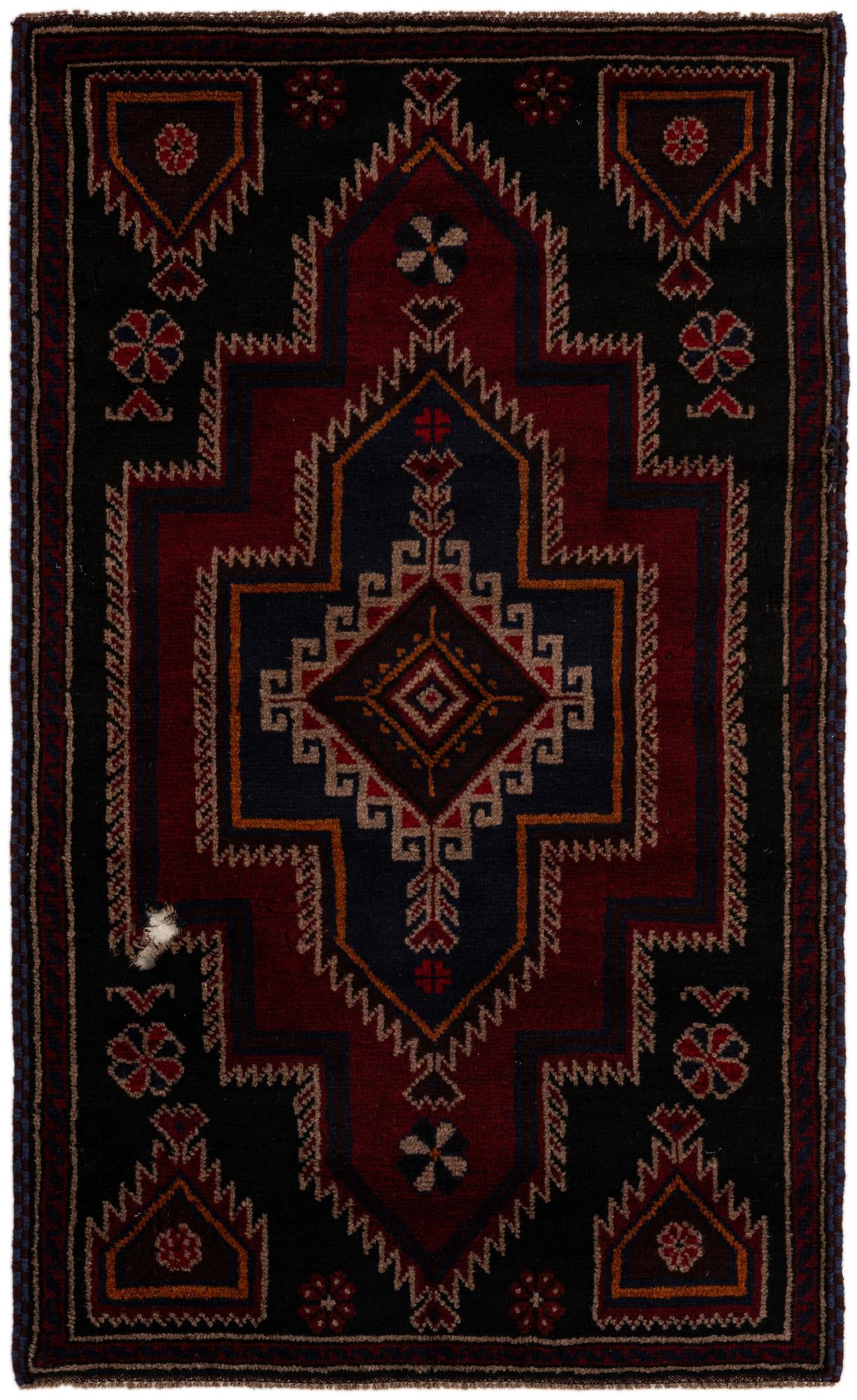 2' 10 x 4' 8 Hand Knotted Balouch Persian Wool Rug