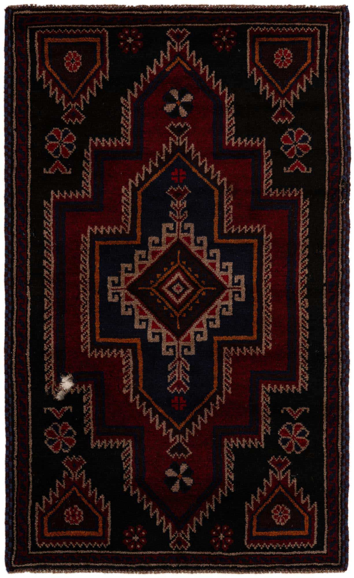 2' 10 x 4' 8 Hand Knotted Balouch Persian Wool Rug