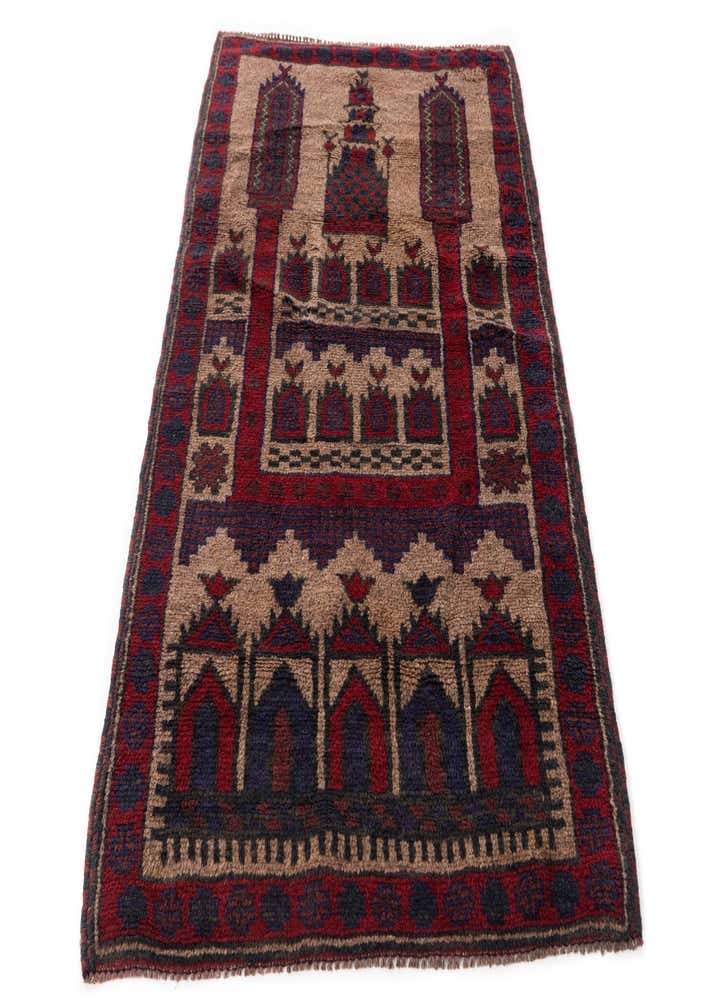 2' 10 x 4' 8 Hand Knotted Balouch Persian Wool Rug