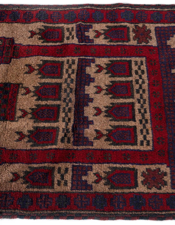 Detail image of 2' 10 x 4' 8 Hand Knotted Balouch Persian Wool Rug