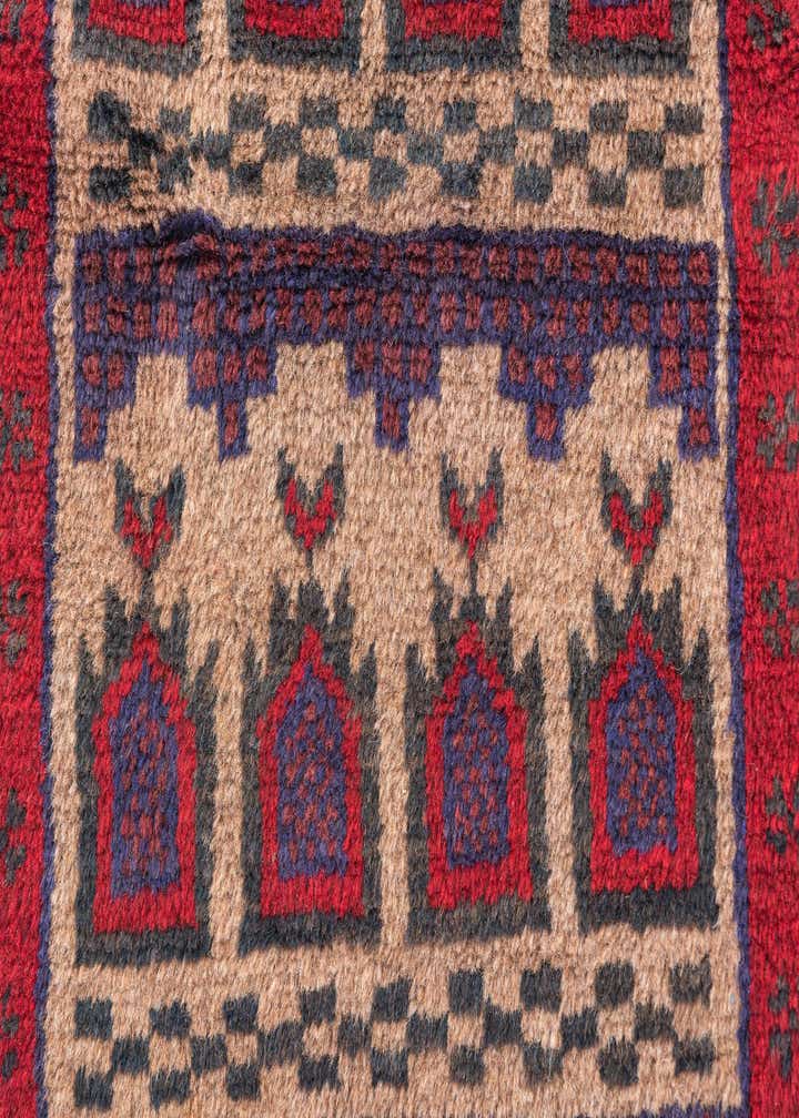 2' 10 x 4' 8 Hand Knotted Balouch Persian Wool Rug