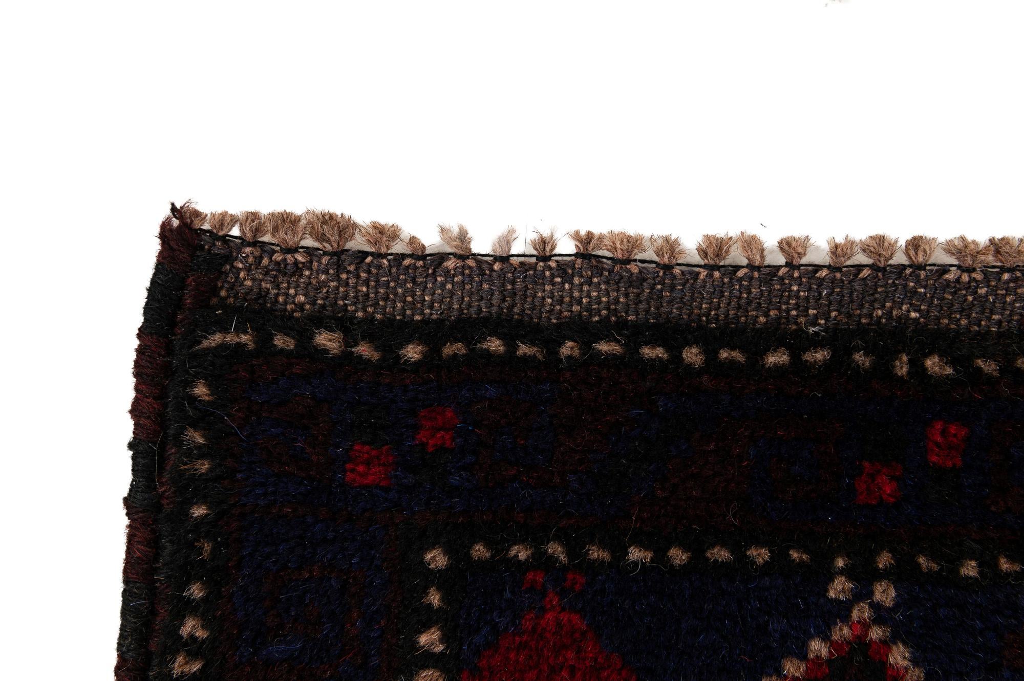 2' 10 x 5' Hand Knotted Balouch Persian Wool Rug