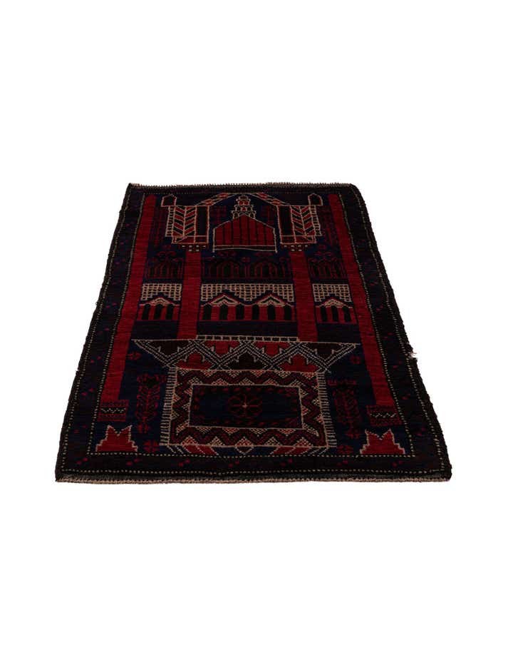 2' 10 x 5' Hand Knotted Balouch Persian Wool Rug