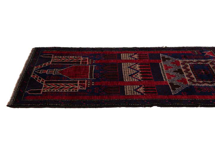 2' 10 x 5' Hand Knotted Balouch Persian Wool Rug