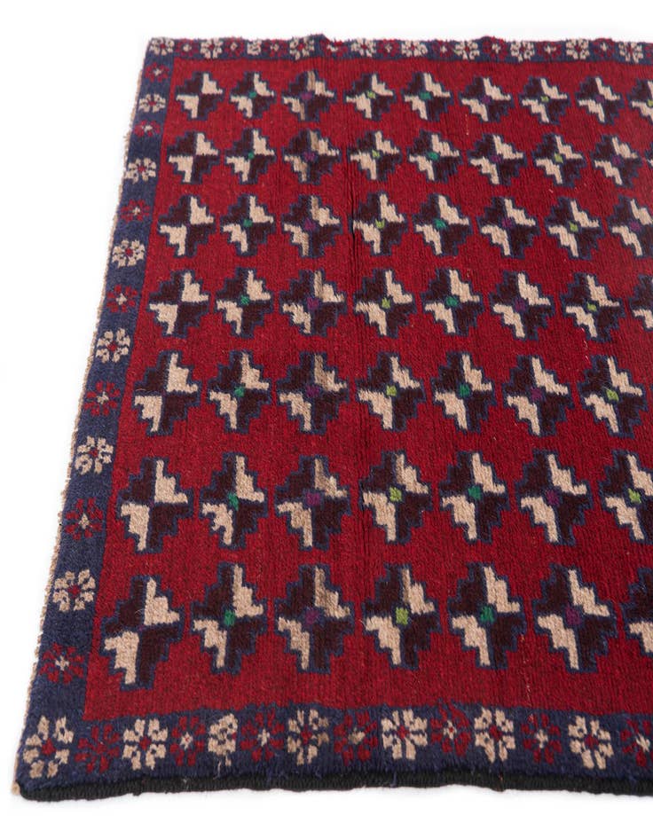 Detail image of 3' x 4' 4 Hand Knotted Balouch Persian Wool Rug