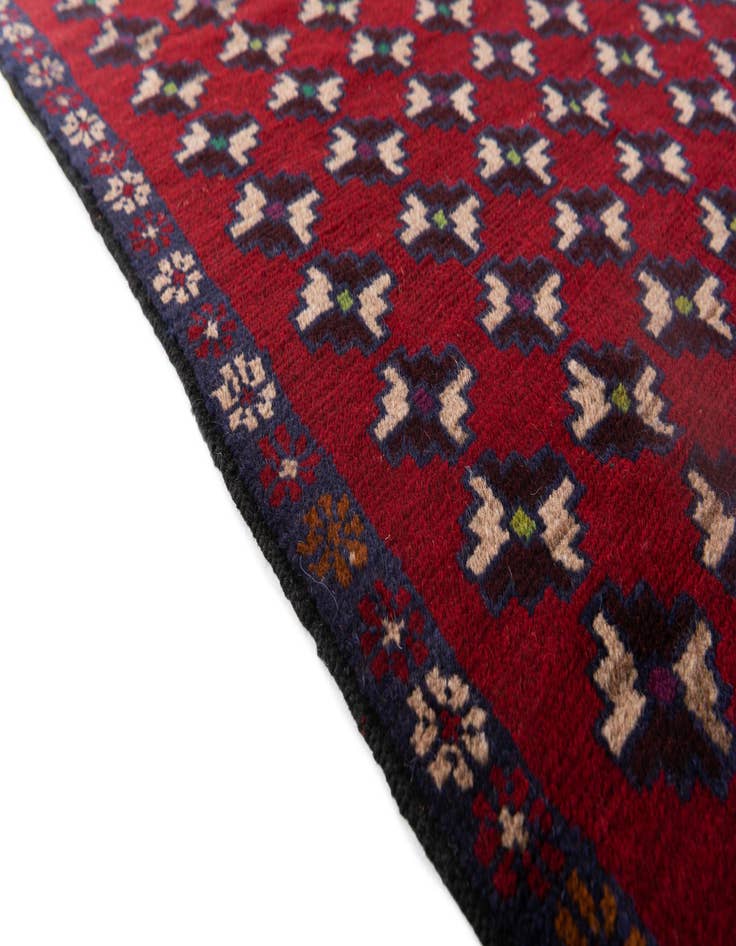 Detail image of 3' x 4' 4 Hand Knotted Balouch Persian Wool Rug