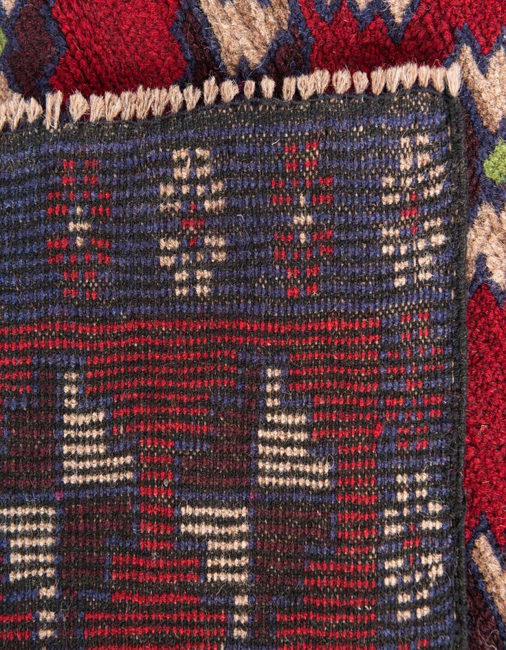 Detail image of 3' x 4' 4 Hand Knotted Balouch Persian Wool Rug