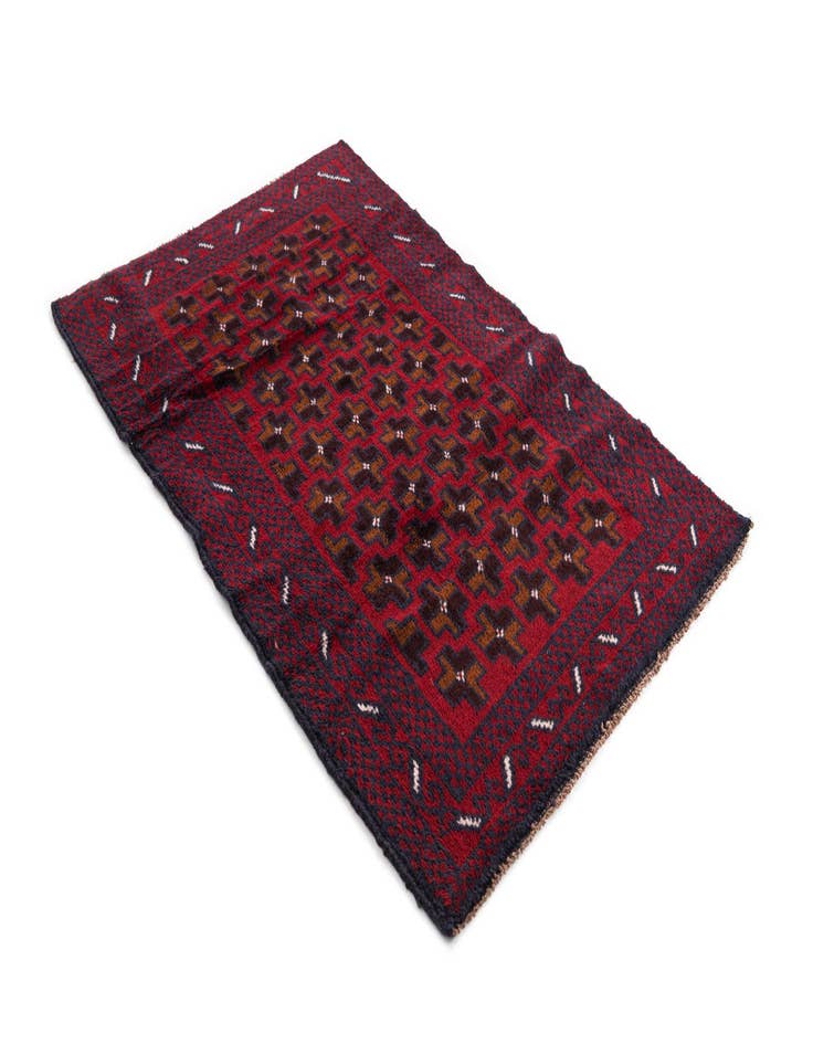 Detail image of 2' 10 x 4' 6  Hand Knotted Balouch Persian Wool Rug