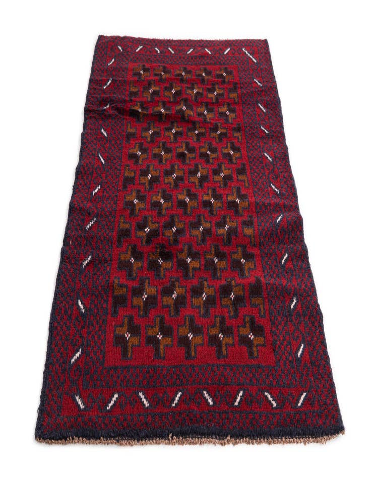 Detail image of 2' 10 x 4' 6  Hand Knotted Balouch Persian Wool Rug