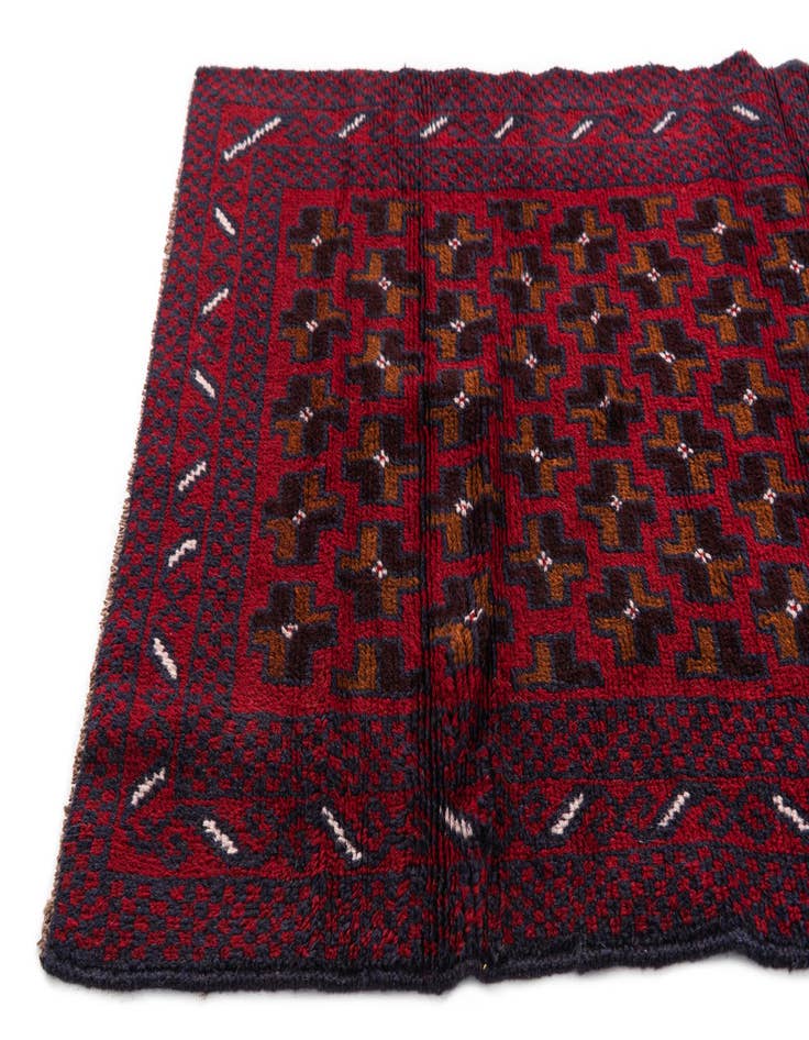 Detail image of 2' 10 x 4' 6  Hand Knotted Balouch Persian Wool Rug