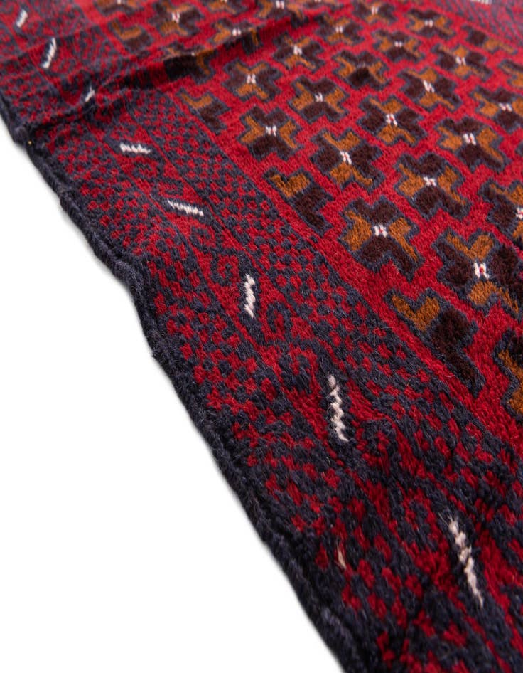 Detail image of 2' 10 x 4' 6  Hand Knotted Balouch Persian Wool Rug