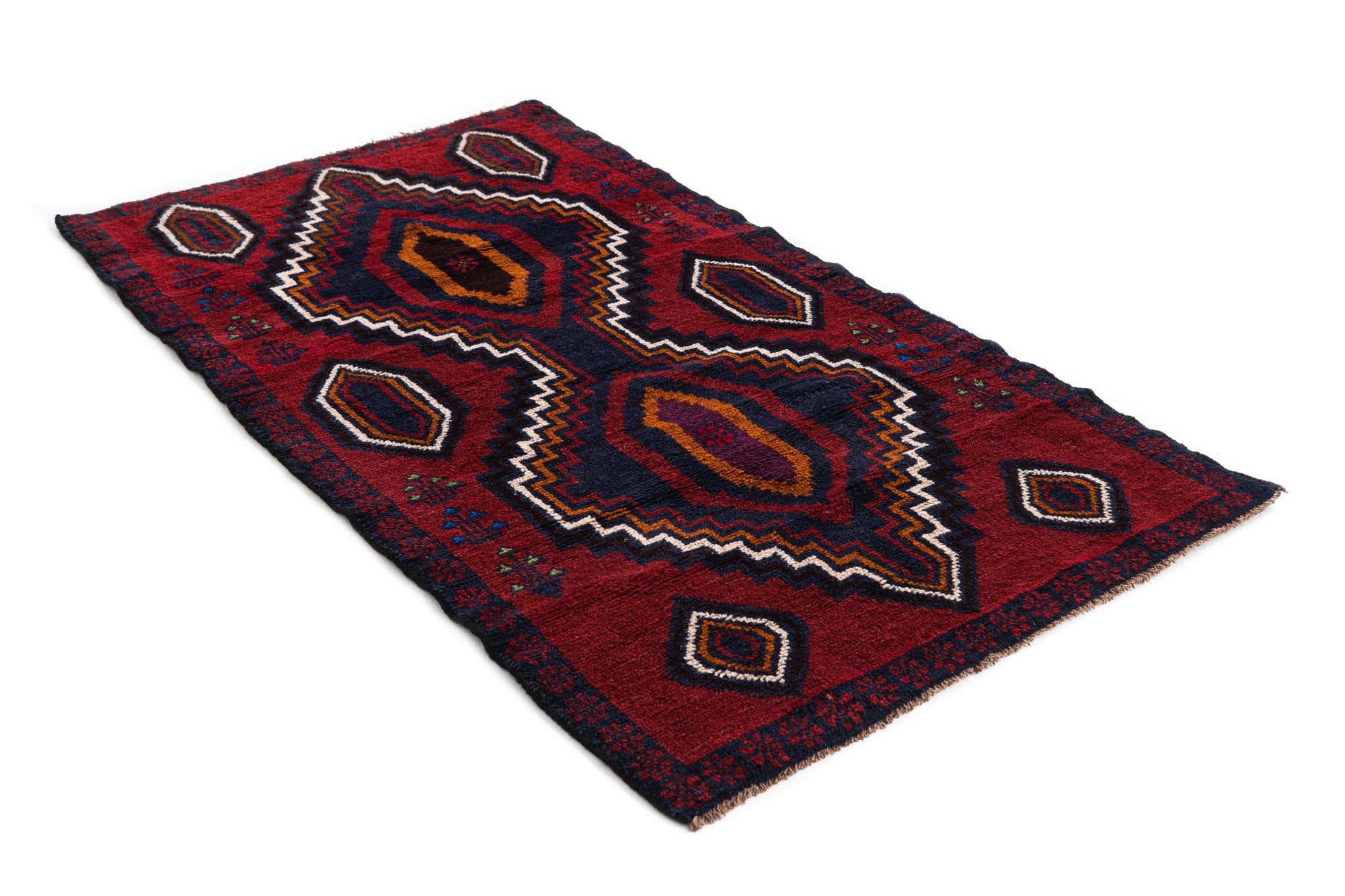 2' 9 x 4' 7 Hand Knotted Balouch Persian Wool Rug