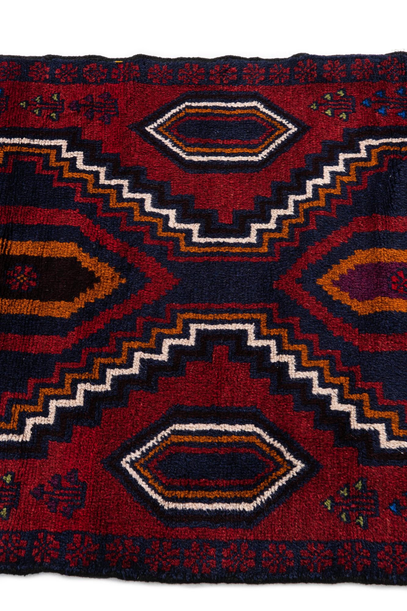 2' 9 x 4' 7 Hand Knotted Balouch Persian Wool Rug