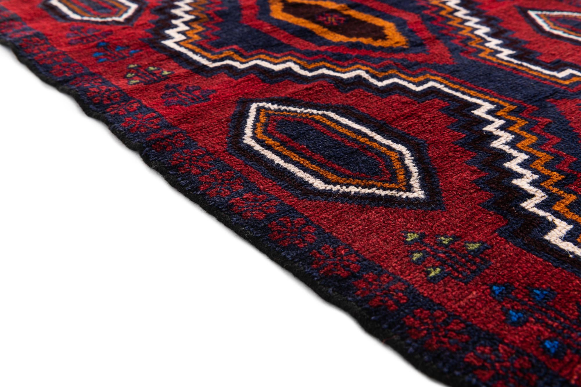 2' 9 x 4' 7 Hand Knotted Balouch Persian Wool Rug