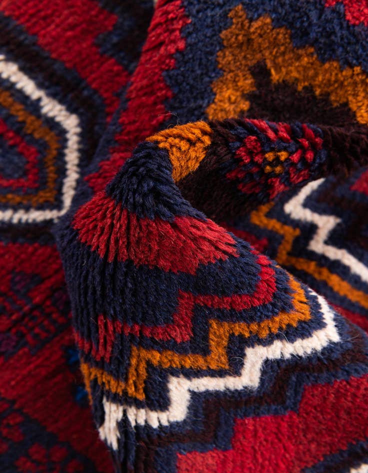 Detail image of 2' 9 x 4' 7  Hand Knotted Balouch Persian Wool Rug