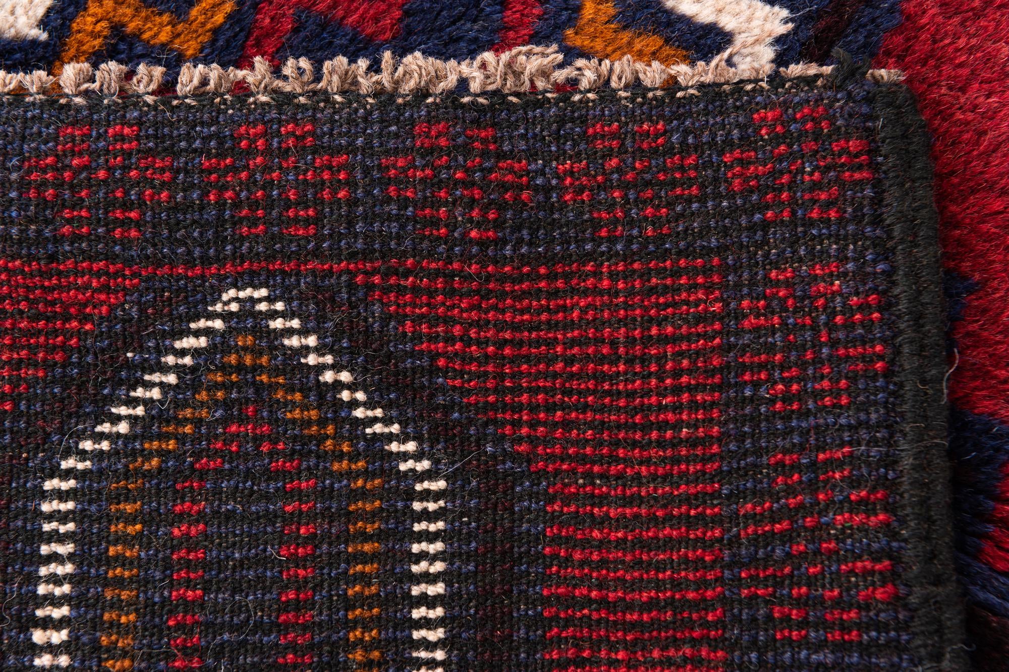 2' 9 x 4' 7 Hand Knotted Balouch Persian Wool Rug