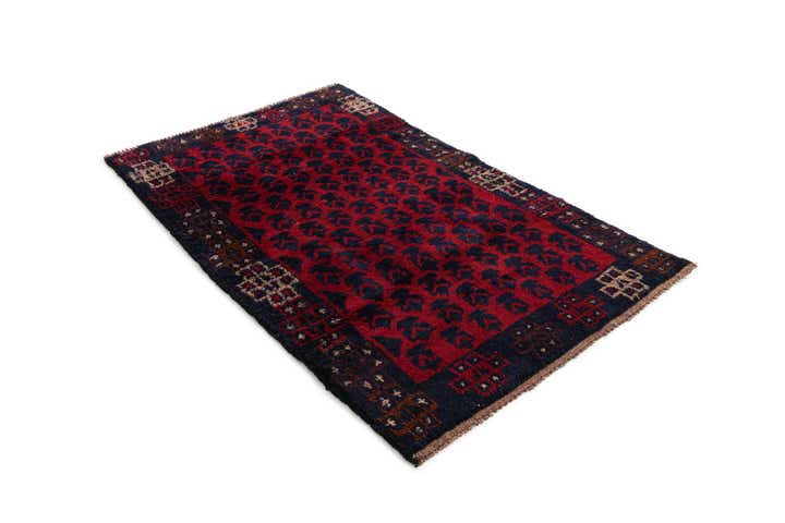 2' 9 x 4' 7 Hand Knotted Balouch Persian Wool Rug