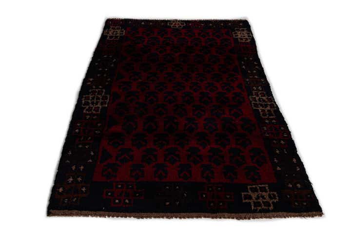 2' 9 x 4' 7 Hand Knotted Balouch Persian Wool Rug