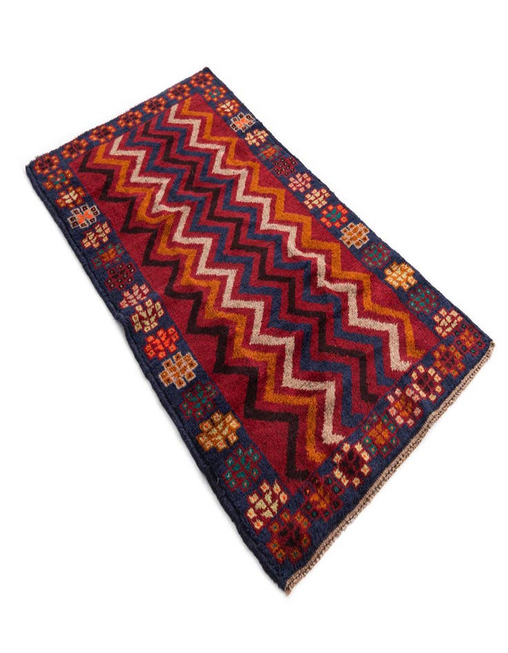 Detail image of 2' 10 x 4' 10  Hand Knotted Balouch Persian Wool Rug