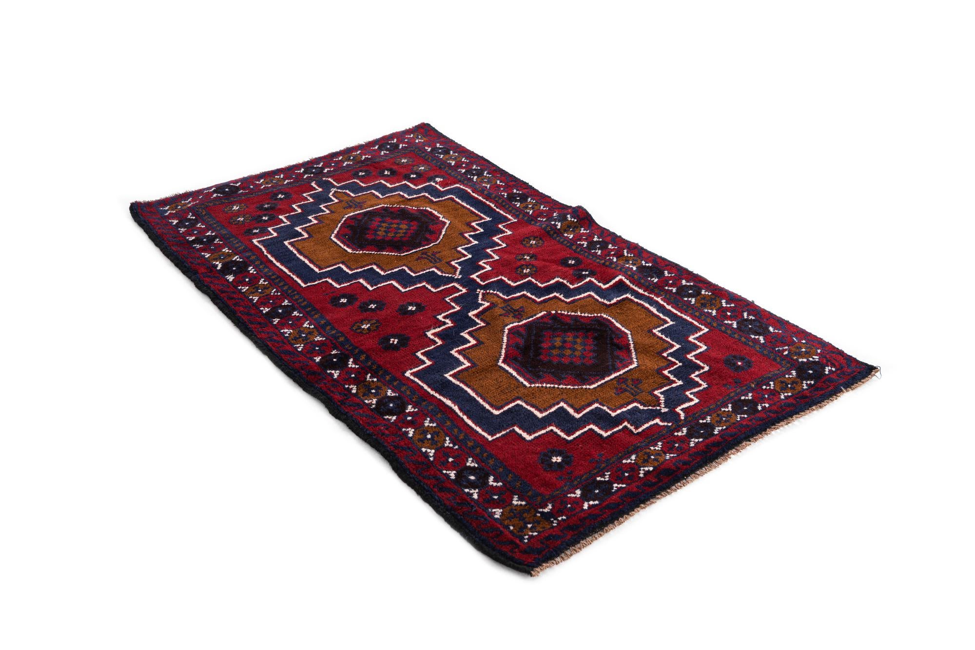 2' 10 x 4' 9 Hand Knotted Balouch Persian Wool Rug