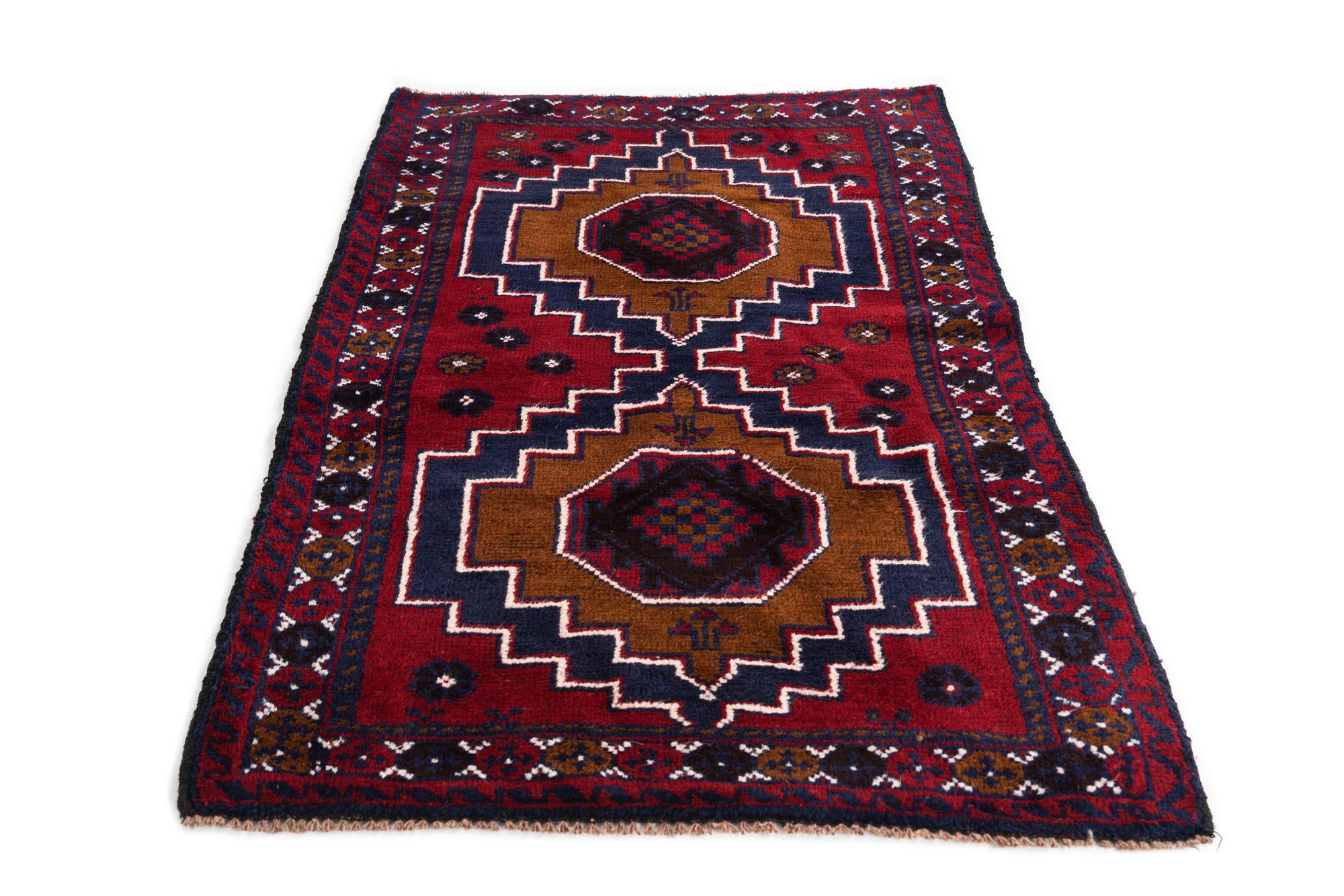 2' 10 x 4' 9 Hand Knotted Balouch Persian Wool Rug