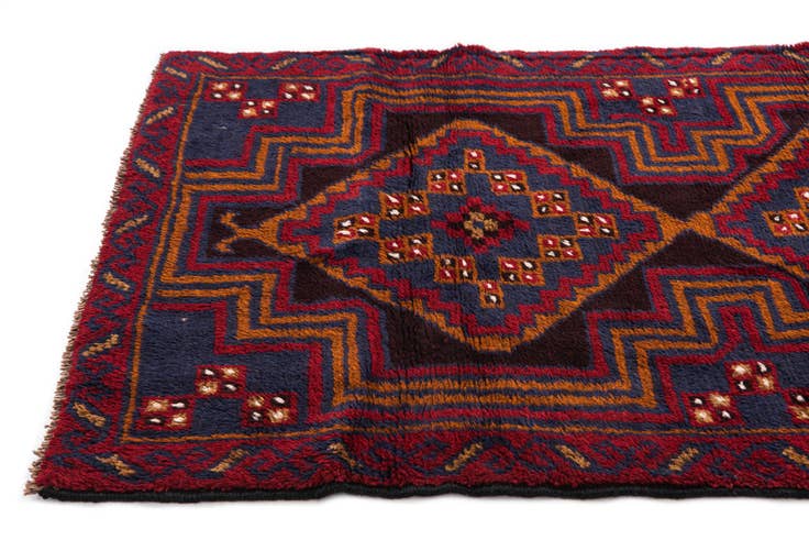Detail image of 2' 9 x 4' 8 Hand Knotted Balouch Persian Wool Rug