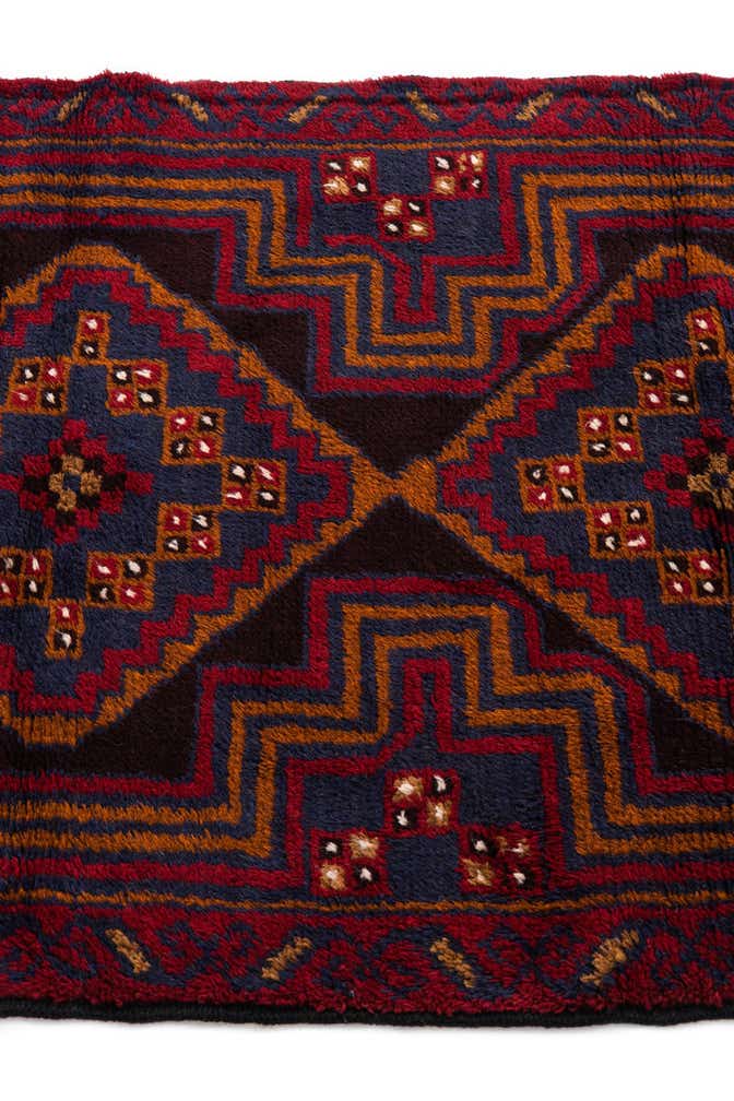 2' 9 x 4' 8 Hand Knotted Balouch Persian Wool Rug