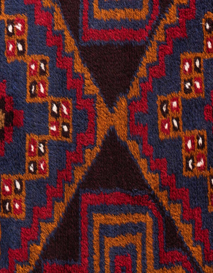 Detail image of 2' 9 x 4' 8  Hand Knotted Balouch Persian Wool Rug