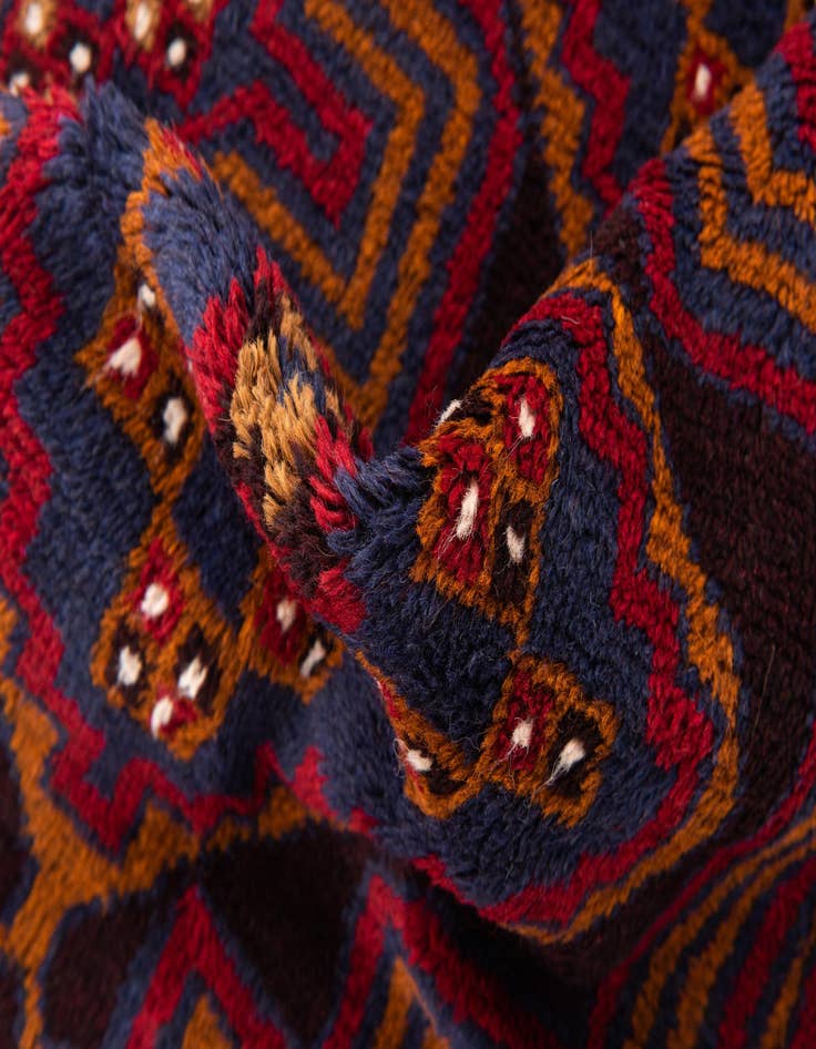 Detail image of 2' 9 x 4' 8  Hand Knotted Balouch Persian Wool Rug