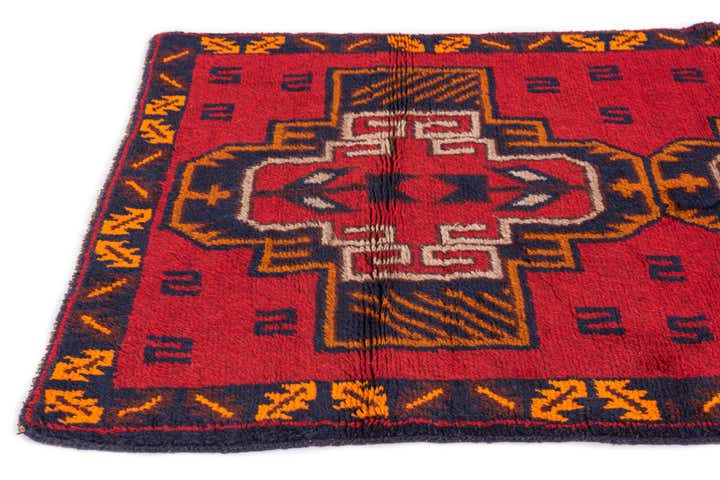 2' 10 x 4' 6 Hand Knotted Balouch Persian Wool Rug